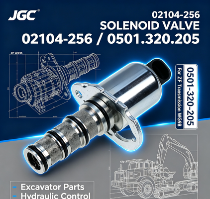 02104-256 0501-320-205 Peças de escavadeira Válvula solenoide para transmissão Zf Wg98