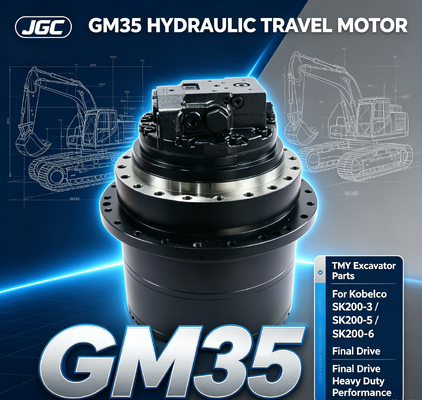 GM35 Peças de escavadeira Motor de viagem hidráulico para Kobelco Compatível com SK200-3 SK200-5 SK200-6