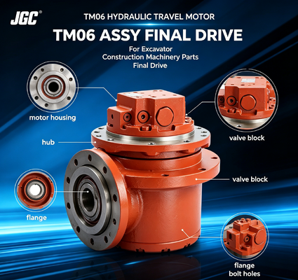 TM06 Partes de máquinas de construção hidráulico Motor de viagem Assy Final Drive para escavadeira