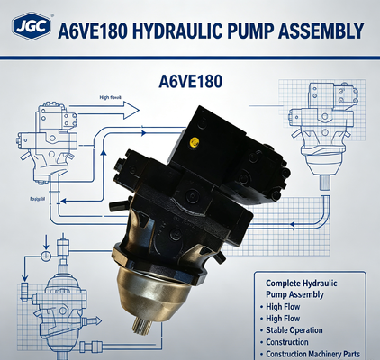 A6VE180 Conjunto completo de bomba hidráulica Função estável de fluxo elevado