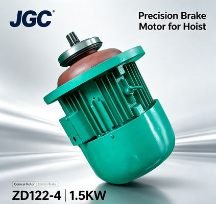 ZD122-4 Motor de elevação de guindaste Tipo 1.5KW Motor com freio de rotor cônico